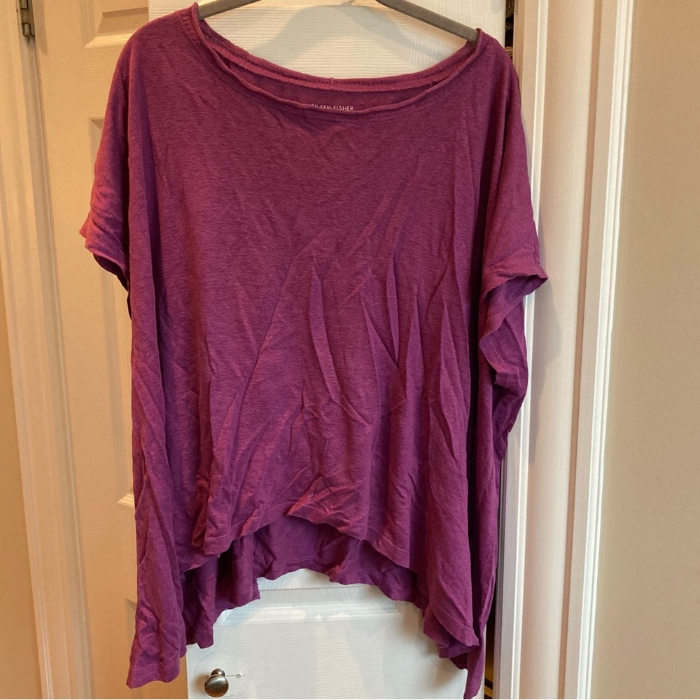 100% linen Eileen Fisher drapey tee